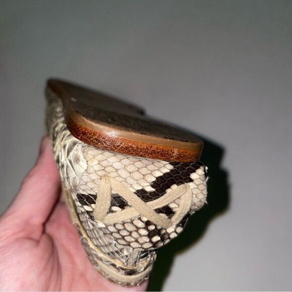 Miu Miu Prada Size 5 Python Flats Snakeskin Slip On Moccasin Pointed Toe Loafers - Picture 9 of 12